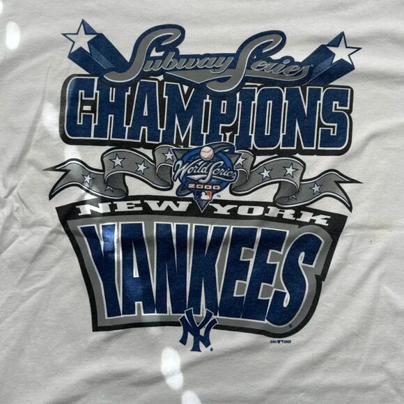 Vintage 2000 MLB New York Yankees Mets Subway Series T Shirt Size 3XL - Picture 2 of 7